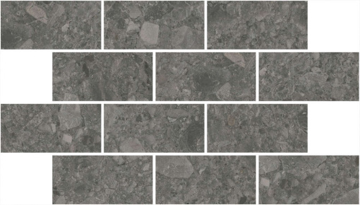 фото DD606220/MM Чеппо ди Гре мозаичный антрацит матовый обрезной 34,6x20x0,9 керамогранит КЕРАМА МАРАЦЦИ