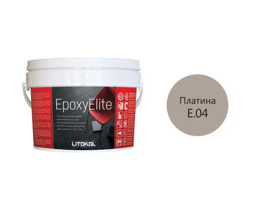 фото EpoxyElite E.04 Платина  ведро 2 кг КЕРАМА МАРАЦЦИ