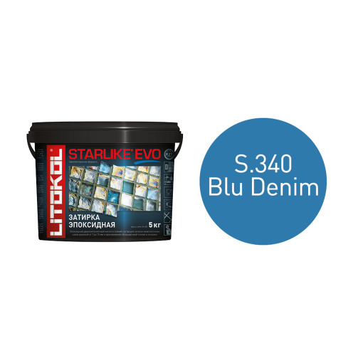 фото STARLIKE EVO S.340 BLU DENIM ведро 5 кг КЕРАМА МАРАЦЦИ