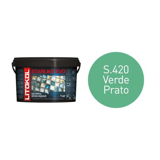 фото STARLIKE EVO S.420 VERDE PRATO ведро 1 кг КЕРАМА МАРАЦЦИ
