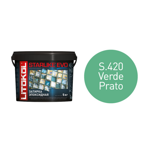 фото STARLIKE EVO S.420 VERDE PRATO ведро 5 кг КЕРАМА МАРАЦЦИ