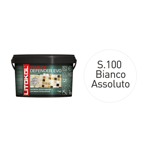 фото Starlike Defender EVO S.100 BIANCO ASSOLUTO ведро 1 кг КЕРАМА МАРАЦЦИ