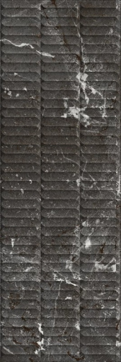 фото KM3090B0170R Тубкаль чёрный глянцевый структура обрезной 30x89,5x1,05 керамическая плитка КЕРАМА МАРАЦЦИ