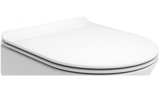 фото PLMR.seat.02/WHT Сиденье PLAZA Modern/BG Rimless Slim soft close+clip up, белый КЕРАМА МАРАЦЦИ