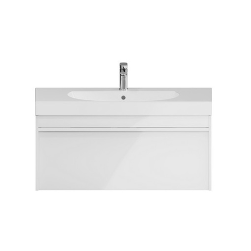 фото MO.100.1+1/WHT Тумба Modula/Модула подвесная 100 с ящиком 1+1, белая глянцевая КЕРАМА МАРАЦЦИ