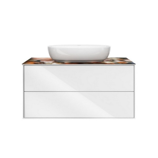фото PLB.M.100.2/WHT Тумба Plaza Modern/Плаза Модерн подвесная 100 белый 2 ящика КЕРАМА МАРАЦЦИ