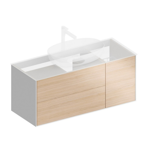 фото PLB.M.120.3/OAK.V Тумба Plaza Modern/Плаза Модерн подвесная 120 дуб виченца 3 ящика КЕРАМА МАРАЦЦИ