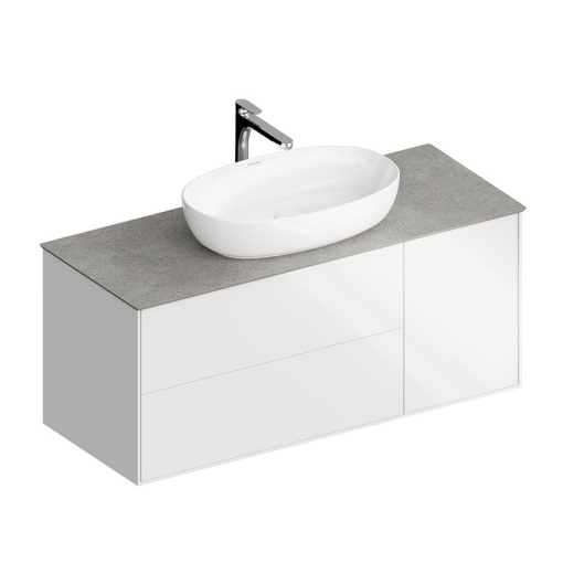 фото PLB.M.120.3/WHT.V Тумба Plaza Modern/Плаза Модерн подвесная 120, 3 ящика, белая глянцевая КЕРАМА МАРАЦЦИ