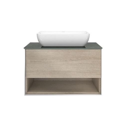фото PLB.M.80.1/OAK.O Тумба Plaza Modern/Плаза Модерн подвесная 80 дуб орегон 1 ящик + полка КЕРАМА МАРАЦЦИ