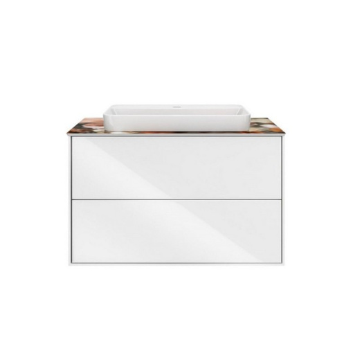фото PLB.M.80.2/WHT Тумба Plaza Modern/Плаза Модерн подвесная 80 белый 2 ящика КЕРАМА МАРАЦЦИ