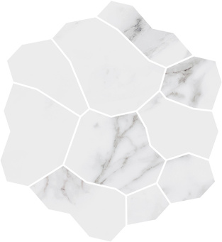 фото KMD2HID019BR Марсель наборный белый глянцевый обрезной 31,5x34,2x0,9 декор КЕРАМА МАРАЦЦИ