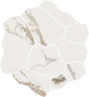 фото KMD2HID021GR Марсель наборный бежевый светлый матовый обрезной 31,5x34,2x0,9 декор КЕРАМА МАРАЦЦИ