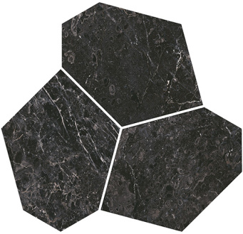 фото KMD2HID025BR Марсель наборный чёрный глянцевый обрезной 26,5x25,5x0,9 декор КЕРАМА МАРАЦЦИ