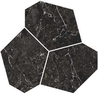 фото KMD2HID028GR Марсель наборный чёрный матовый обрезной 26,5x25,5x0,9 декор КЕРАМА МАРАЦЦИ