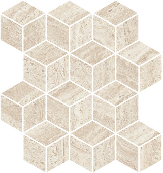 фото KMD2MSM015BR Про Травертин мозаичный бежевый светлый матовый обрезной 34,5x37x0,9 декор КЕРАМА МАРАЦЦИ