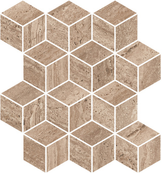фото KMD2MSM018BR Про Травертин мозаичный коричневый светлый матовый обрезной 34,5x37x0,9 декор КЕРАМА МАРАЦЦИ