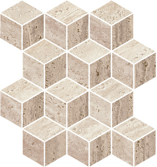 фото KMD2MSM019BR Про Травертин мозаичный микс матовый обрезной 34,5x37x0,9 декор КЕРАМА МАРАЦЦИ