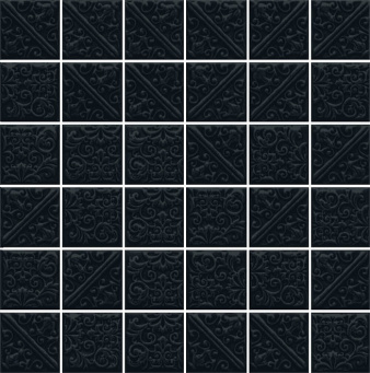 фото 21025 Ла-Виллет черный 30,1*30,1 керамическая плитка мозаичная КЕРАМА МАРАЦЦИ