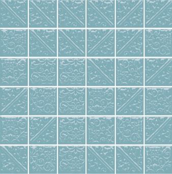 фото 21030 Ла-Виллет бирюзовый темный 30,1*30,1 керамическая плитка мозаичная КЕРАМА МАРАЦЦИ
