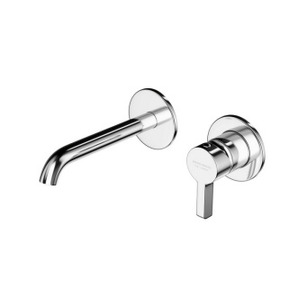 фото Смеситель для раковины Linea/Линеа однорычажный, настенный c внутр.частью, хром КЕРАМА МАРАЦЦИ