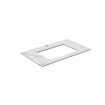 фото Столешница из керамогранита для раковин, встраиваемых снизу, Монте Тиберио 80 см, белый натуральный КЕРАМА МАРАЦЦИ