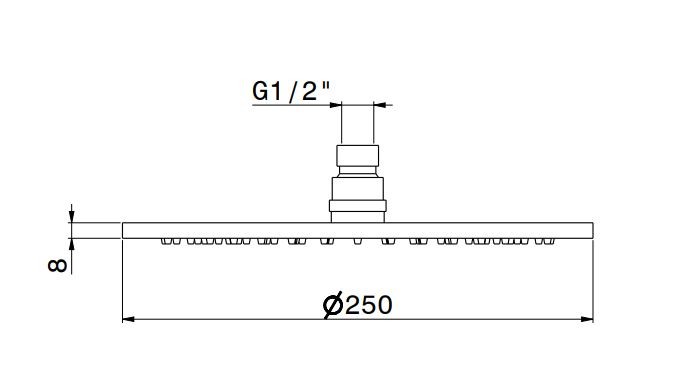 27747KM.M0.070 Круглая душевая лейка Ole/Оле, титановый атласный КЕРАМА МАРАЦЦИ фото 27747KM.M0.070 Круглая душевая лейка Ole/Оле, титановый атласный КЕРАМА МАРАЦЦИ