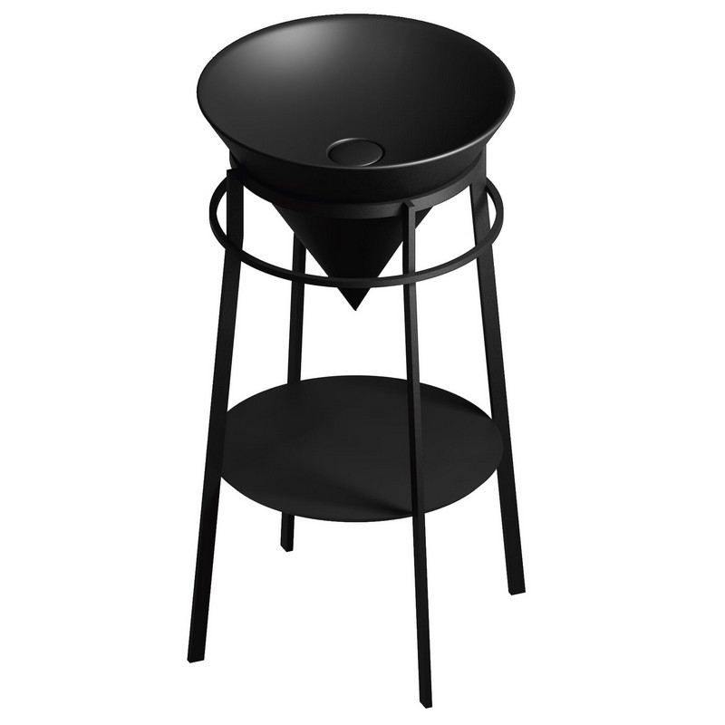 CO4.43/BLK.M Круглая полка Cono/Коно встраиваемая 43,1, черная матовая КЕРАМА МАРАЦЦИ фото CO4.43/BLK.M Круглая полка Cono/Коно встраиваемая 43,1, черная матовая КЕРАМА МАРАЦЦИ