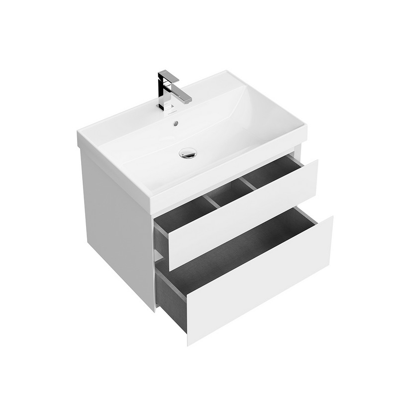 CU.70/WHT Тумба Cubo/Кубо подвесная с ящиками 70, белая глянцевая КЕРАМА МАРАЦЦИ фото CU.70/WHT Тумба Cubo/Кубо подвесная с ящиками 70, белая глянцевая КЕРАМА МАРАЦЦИ
