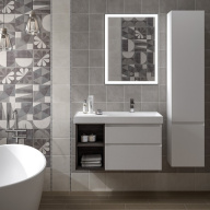 фото CUB.165Rh/WHT.M Пенал Cubo/Кубо подвесной правый 165, белый матовый КЕРАМА МАРАЦЦИ