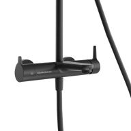 фото Душевая колонна FONTE на 3 потока с фиксированным изливом и механическим смесителем, черный матовый КЕРАМА МАРАЦЦИ