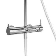 фото Душевая колонна FONTE на 3 потока с фиксированным изливом и механическим смесителем, хром КЕРАМА МАРАЦЦИ