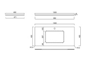 фото Столешница для раковин, встраиваемых снизу, Бричиола 100, белый натуральный КЕРАМА МАРАЦЦИ
