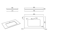фото Столешница для полувстраиваемых раковин Бричиола 80, белый натуральный КЕРАМА МАРАЦЦИ
