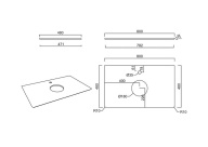 Столешница для накладных раковин Про Чементо 80, серый светлый натуральный КЕРАМА МАРАЦЦИ фото Столешница для накладных раковин Про Чементо 80, серый светлый натуральный КЕРАМА МАРАЦЦИ
