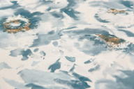 фото KM8717 Обои виниловые на флизелиновой основе Легато мотив, голубой KЕРАМА МАРАЦЦИ КЕРАМА МАРАЦЦИ