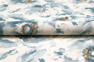 фото KM8717 Обои виниловые на флизелиновой основе Легато мотив, голубой KЕРАМА МАРАЦЦИ КЕРАМА МАРАЦЦИ