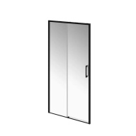 фото LN.100.SD.BLK.M Душевая дверь LINDO, раздвижная с функцией soft close, 100х195, матовый черный КЕРАМА МАРАЦЦИ