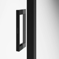 фото LN.100.SD.BLK.M Душевая дверь LINDO, раздвижная с функцией soft close, 100х195, матовый черный КЕРАМА МАРАЦЦИ