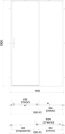 фото LN.120.SD.CR Душевая дверь LINDO, раздвижная с функцией soft close, 120х195, хром КЕРАМА МАРАЦЦИ