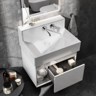 LO.M.65/WHT Тумба Logica M/Лоджика М подвесная 2 выдвижных ящика 65, белоснежный КЕРАМА МАРАЦЦИ фото LO.M.65/WHT Тумба Logica M/Лоджика М подвесная 2 выдвижных ящика 65, белоснежный КЕРАМА МАРАЦЦИ
