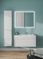 фото MO.165/WHT Пенал Modula/Модула подвесной 165 с дверцей и ящиком, белый глянцевый КЕРАМА МАРАЦЦИ