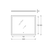 фото Mi.P.100 Зеркало Mi Plus универсальное 100 см КЕРАМА МАРАЦЦИ