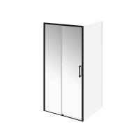 фото LN.100.SD.BLK.M Душевая дверь LINDO, раздвижная с функцией soft close, 100х195, матовый черный КЕРАМА МАРАЦЦИ