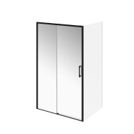 фото LN.120.SD.BLK.M Душевая дверь LINDO, раздвижная с функцией soft close, 120х195, матовый черный КЕРАМА МАРАЦЦИ