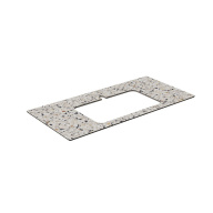 фото KM6012G0471RP100Ir2 Столешница для полувстраиваемых раковин Бричиола 100, белый натуральный КЕРАМА МАРАЦЦИ