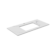 фото Столешница из керамогранита для раковин, встраиваемых снизу, Монте Тиберио 100 см, белый натуральный КЕРАМА МАРАЦЦИ