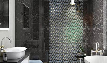 Декоры «Алькала»: геометрическая мраморная композиция с объёмным эффектом Декоры «Алькала»: геометрическая мраморная композиция с объёмным эффектом